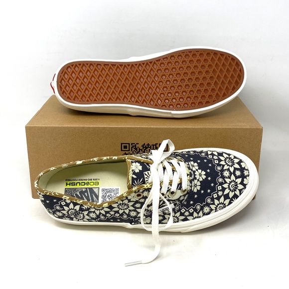 VANS Authentic VR3 Low Top Black Floral Canvas Women’s Size Sneakers VN0A4BX5QI… - Picture 3 of 11